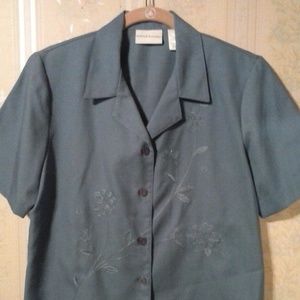 *ALFRED DUNNER WOMENS BEADED/EMBROIDERED DRESS TOP